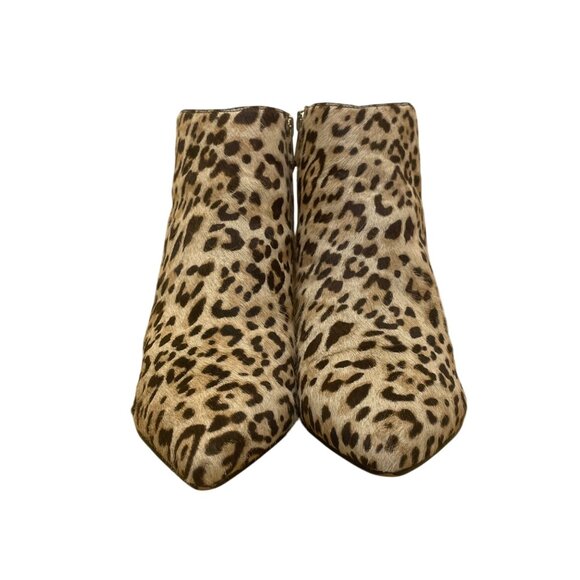 Sam Edelman Women’s Leopard Print Kinsey Leather Pointed Toe Ankle Boots Size 7 - Picture 2 of 12